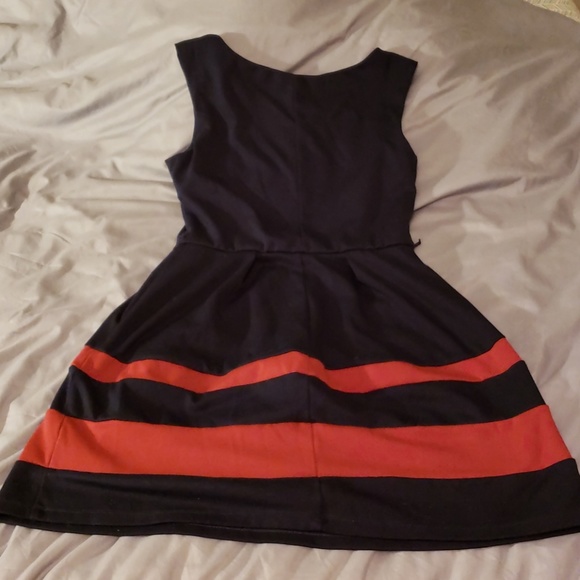 Navy/red dress with pockets - Picture 3 of 3